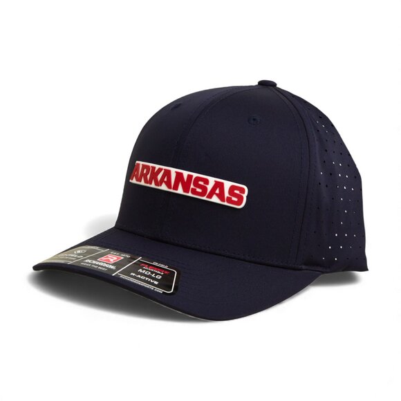 Arkansas Razorbacks ARKANSAS Red 3D Laser Perf R-Flex Cap- Navy - Picture 2 of 3